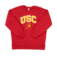 USC Trojans Women's lululemon Cardinal Tommy Head Perfectly Oversized Crew Neck Sweatshirt